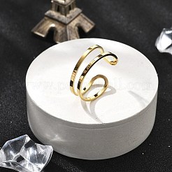 Hohle Manschettenringe aus Edelstahl 304 für Damen&nbsp;RJEW-S395-01G