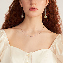 Colliers chaîne à 925 maillon en argent sterling plaqué rhodium&nbsp;JN986A