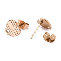 Boucles d'oreilles à tige en acier inoxydable 304 avec placage ionique (IP)&nbsp;STAS-I183-03A-RG