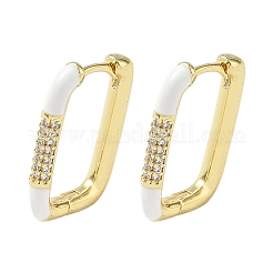 Pendientes de aro de circonio cúbico de micro pave de latón&nbsp;KK-CBA98BA-01G-D