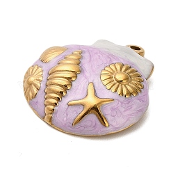 Pendentifs en acier inoxydable 304 émaillés&nbsp;STAS-P404-06G-02