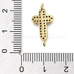 Messing Pavé-Verbindungsstück mit schwarzen Zirkonia&nbsp;KK-M101-02C-G01