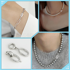 Federtorringe aus Sterlingsilber&nbsp;STER-WH0004-081