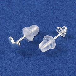 999 feine Silber-Ohrstecker für Damen&nbsp;EJEW-S215-30S-07