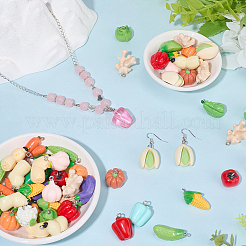 60pcs pendentifs en résine opaque&nbsp;RESI-SC0006-41