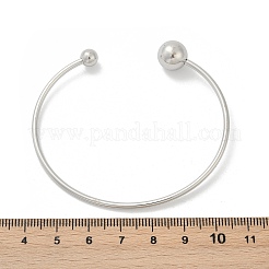 Bracelets manchettes ouverts en acier inoxydable 304&nbsp;BJEW-R019-01P-02