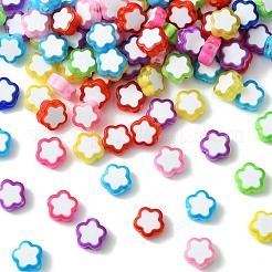 200 Stück 8 Farben transparente Blumen-Acrylperlen&nbsp;TACR-YW0001-91
