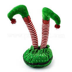 Ornements de jambe d'elfe en tissu de noël&nbsp;DJEW-M007-02A