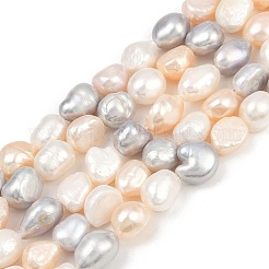 Fili di perle di perle d'acqua dolce coltivate naturali&nbsp;PEAR-P064-20K-09F