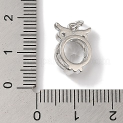 Placcatura a cremagliera in ottone micro pavé di ciondoli con zirconi chiari&nbsp;KK-B092-27P