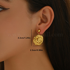 Boucles d'oreilles pendantes minimalistes en acier inoxydable&nbsp;AU5981-1