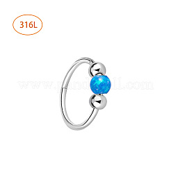 Nasenringe aus chirurgischem Edelstahl 316l und synthetischem Opal&nbsp;WGD306E-02