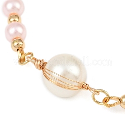 4 bracciale con perline rotonde in vetro di 4 colori per donna&nbsp;BJEW-JB11975