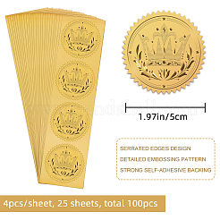 Adesivi in plastica autoadesivi in lamina d'oro goffrata&nbsp;DIY-WH0211-130