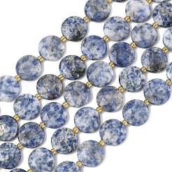 Natürliche blaue Fleck Jaspis Perlen Stränge&nbsp;G-A292-A10-01
