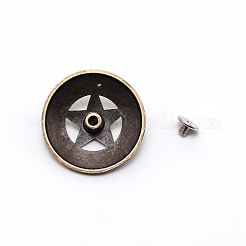 Rivets décoratifs en alliage à 1 trou&nbsp;PALLOY-WH0092-15AB