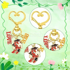 Decorazioni pendenti in lega smaltata 5 pz&nbsp;HJEW-YW00452