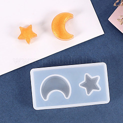 Silikonformen mit Mond und Sternen zum Thema Astronomie&nbsp;X-DIY-L005-05