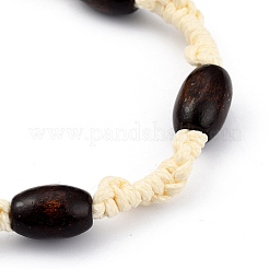 Bracelets de perle tressés en corde de polyester ciré coréen ajustable&nbsp;BJEW-JB05438-02
