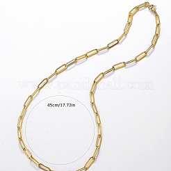 Colliers minimalistes en acier inoxydable avec chaîne trombone pour femmes (201)&nbsp;PQ9782