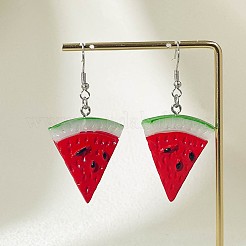 Ohrhänger in Form einer Wassermelone aus Acryllegierung für Damen&nbsp;WG7FCE1-01