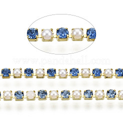 Chaînes en laiton avec strass&nbsp;CHC-N017-001A-A07