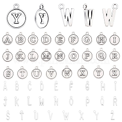 4 sac de 2 pendentifs de style tibétain en alliage de zinc avec 26 lettres&nbsp;FIND-SC0017-57AS