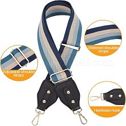 Cinturini per borse in tessuto di cotone con motivo a righe e pelle sintetica&nbsp;FIND-WH0001-55B