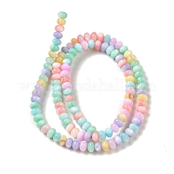 Regenbogenfarben gefärbte Stränge natürlicher Süßwassermuschelperlen&nbsp;X1-SHEL-G018-02G