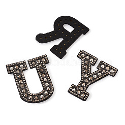 Toppe con strass in resina alfabeto&nbsp;DIY-TAC0005-45H