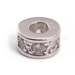 Séparateurs perles en laiton avec zircone cubique à micro-pavé&nbsp;ZIRC-L091-046P