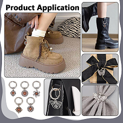 10 breloque pour chaussures en alliage acrylique de 5 styles&nbsp;HJEW-PH02341