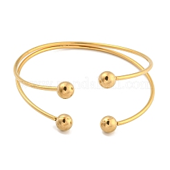 Ionenplattierung (IP) 304 Edelstahl Wickelarmband für Frauen&nbsp;BJEW-P331-17G