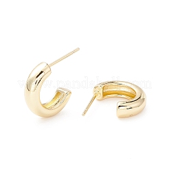 Stämmige C-förmige Ohrstecker&nbsp;X-EJEW-A064-01G-RS