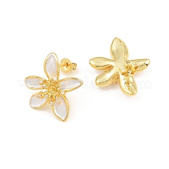 Accessoires de clous d'oreilles en laiton avec micro pavé zircone cubique&nbsp;CU-CBAA5EE-04G-03