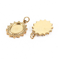 Cabochon-Fassungen für Anhänger aus Edelstahl 304&nbsp;X-STAS-S116-226G
