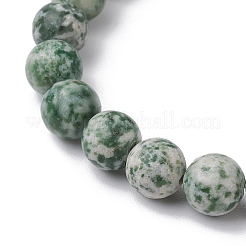 Natürliche grüne Jaspis-Perlen-Stretch-Armbänder für Frauen und Männer&nbsp;BJEW-JB11368