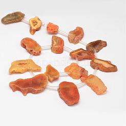 Pépites d'agate naturelles teints perles brins&nbsp;G-E331-08D