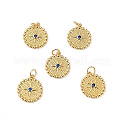 Placage en rack micro pave dodger pendentifs en zircone cubique bleue&nbsp;KK-H431-46G