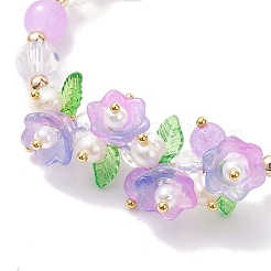 Bracelets réglables en perles tressées en verre et acrylique pour femmes&nbsp;BJEW-JB10446