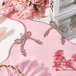 Ciondoli per scarpe con fiocco in perle finte di plastica&nbsp;DIY-WH20002-152C