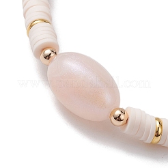 Bracelet extensible surfeur heishi en pâte polymère&nbsp;BJEW-JB10153-03