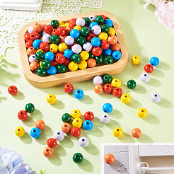240pcs 6 couleurs perles en bois naturel&nbsp;WOOD-TA0002-74A