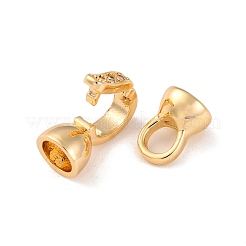 Messing Micro Pave klare Zirkonia Falte über Verschlüsse&nbsp;KK-C076-04G
