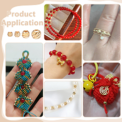 120pcs 4 styles de perles en laiton&nbsp;KK-PH0015-29