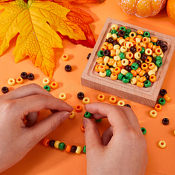 800 Stück 5 Farben Thanksgiving Day undurchsichtige Kunststoffperlen&nbsp;KY-SP0001-07