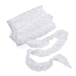 Rubans d'organza de satin plissé 2 couche&nbsp;ORIB-TAC0007-01A