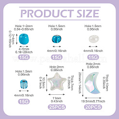 Kit fai da te per la creazione di gioielli a forma di stella e luna&nbsp;DIY-TA0013-77