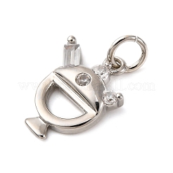 Dessert-Anhänger aus Messing mit Mikropavé und Zirkonia&nbsp;KK-P308-63P