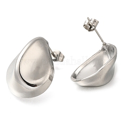 Boucles d'oreilles à tige en forme de larme en acier inoxydable 304&nbsp;EJEW-I312-02P